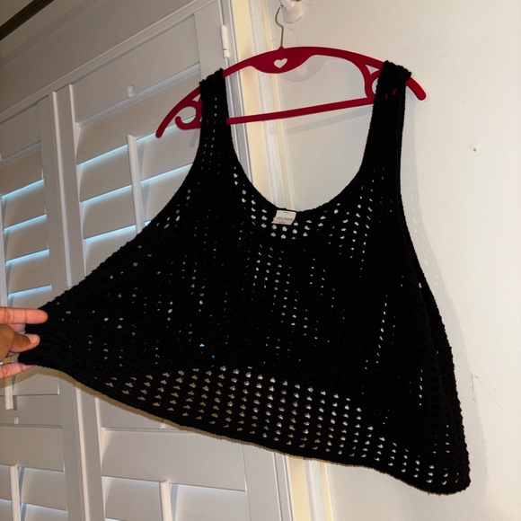 Wild Fable Black Crochet Tank Top - Picture 1 of 2